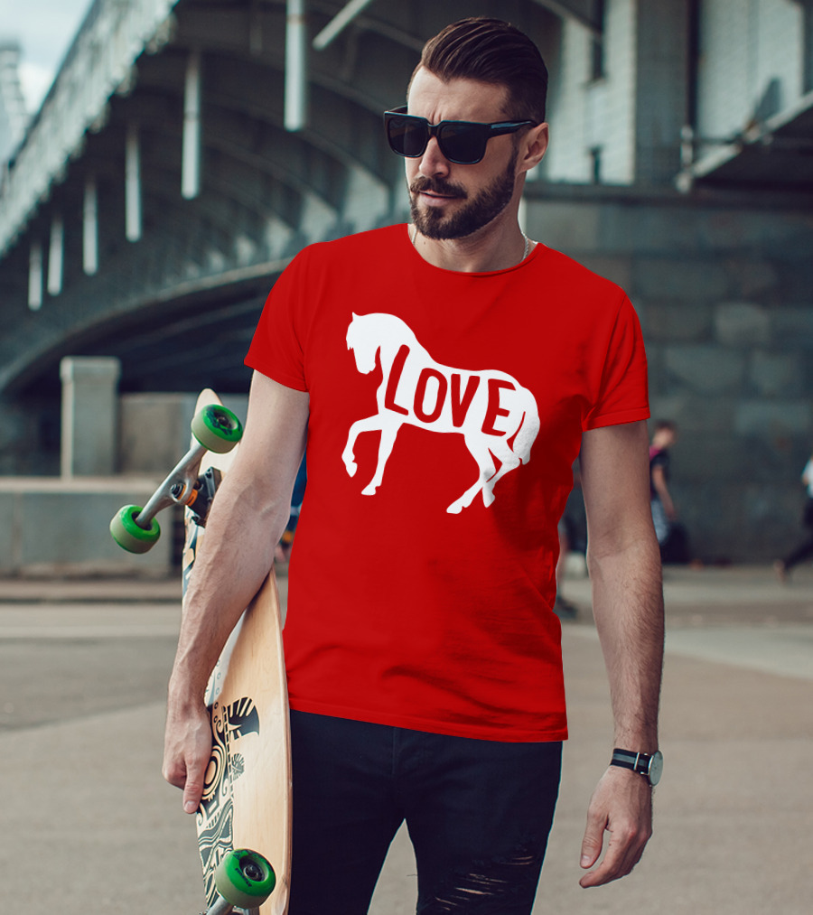 Love Horse White Silhouette T-Shirt