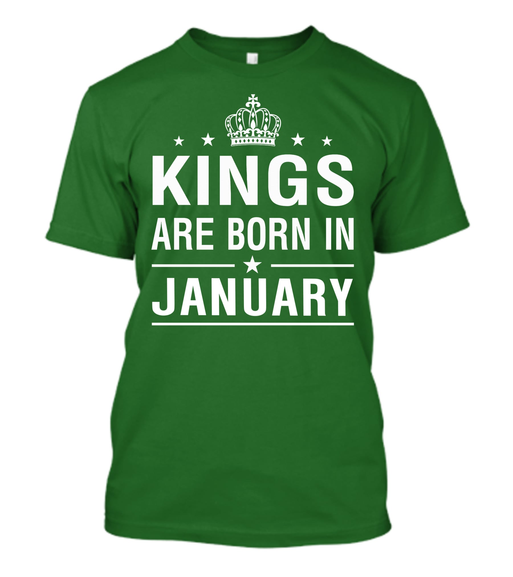 Kings Are Born In January Crown Stars T-Shirt