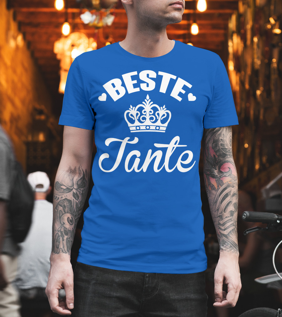 Beste Tante Krone Herz Symbole T-Shirt