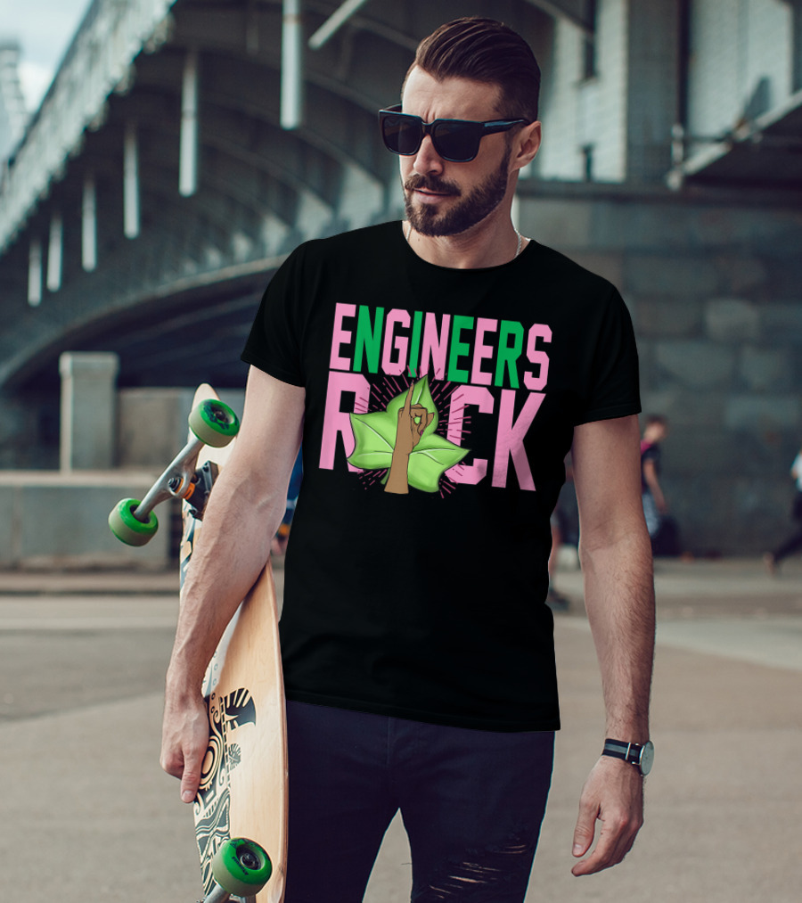 Engineers Rock 1908 Pink And Green Aka Sorority T-Shirt
