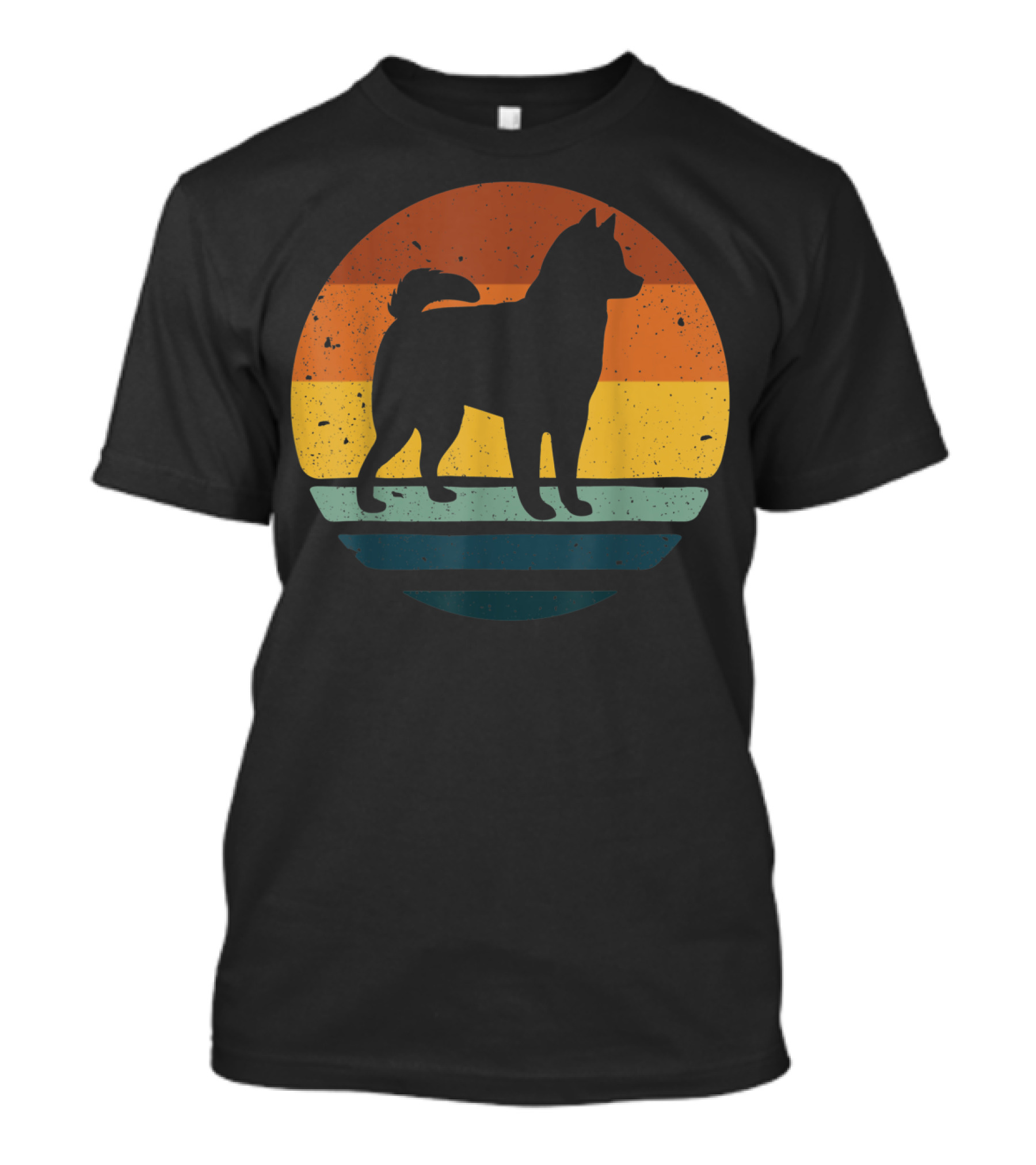 Alaskan Klee Kai Vintage Dog Sunset T-Shirt