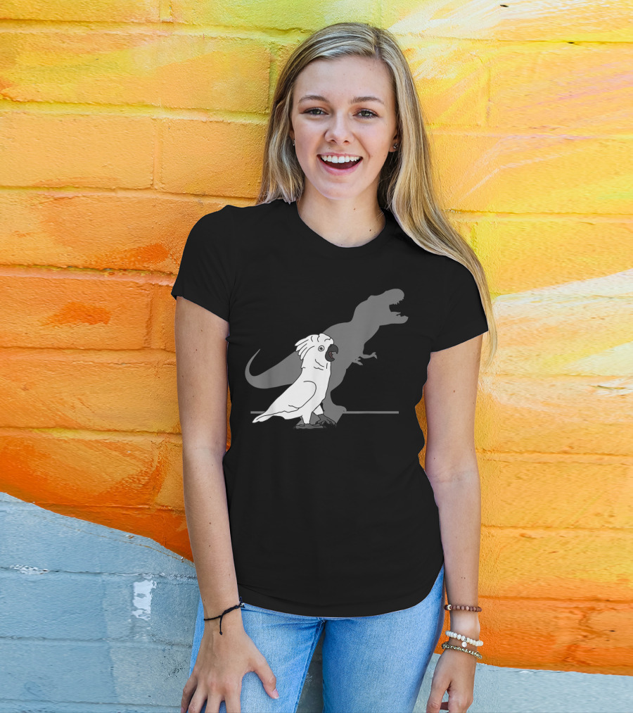 Cute Screaming Parrot Bird Birb Funny Trex T-Shirt