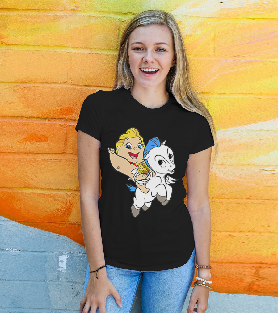 Disney Baby Hercules Riding Pegasus Iconic Image T-Shirt