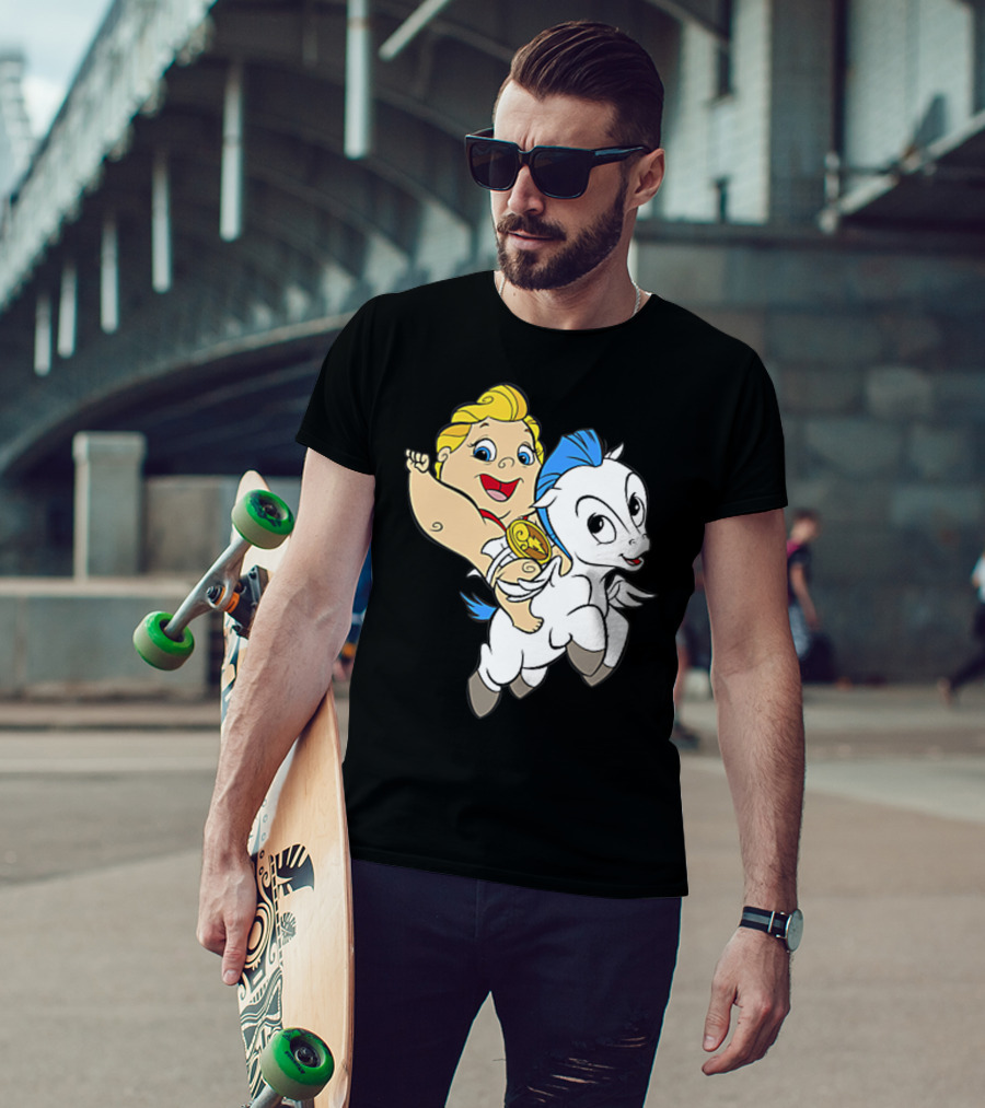 Disney Baby Hercules Riding Pegasus Iconic Image T-Shirt