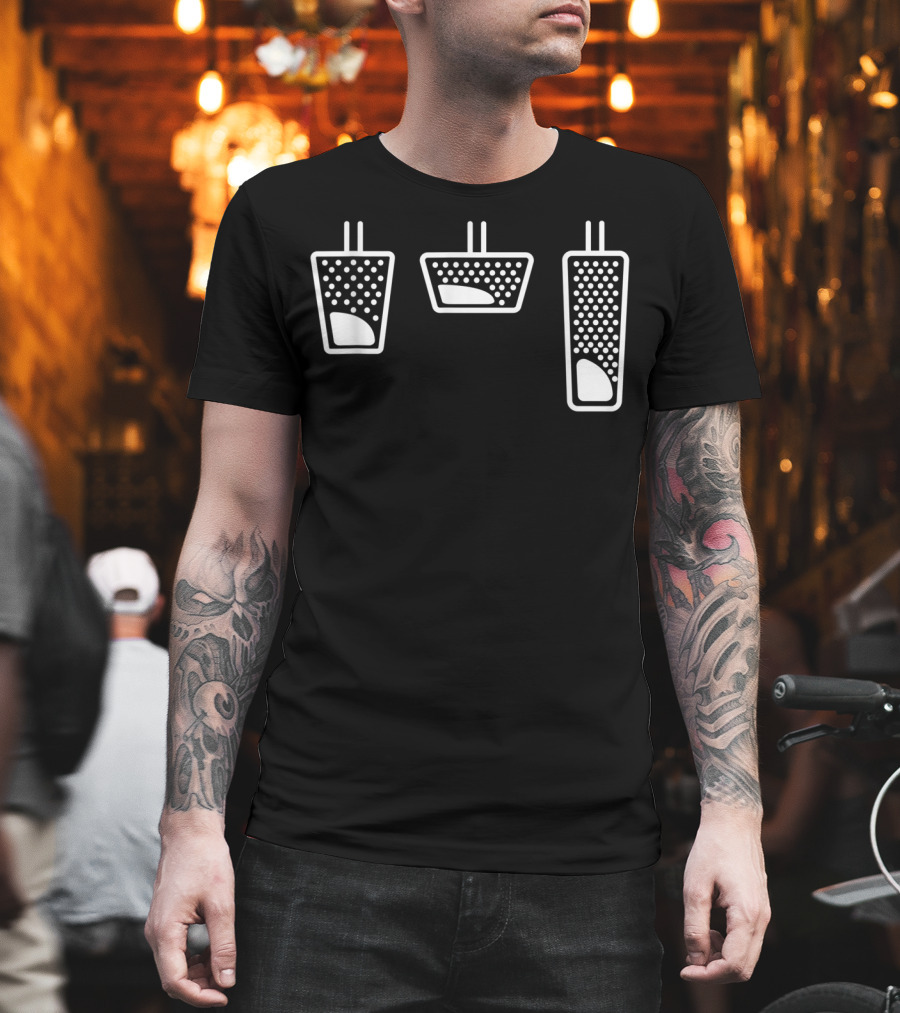 Gas Brake Clutch Pedal JDM Race Car Drifting Icons T-Shirt