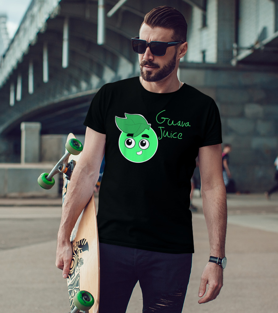 Guava Juice Green Cute Cartoon Face Youth T-Shirt