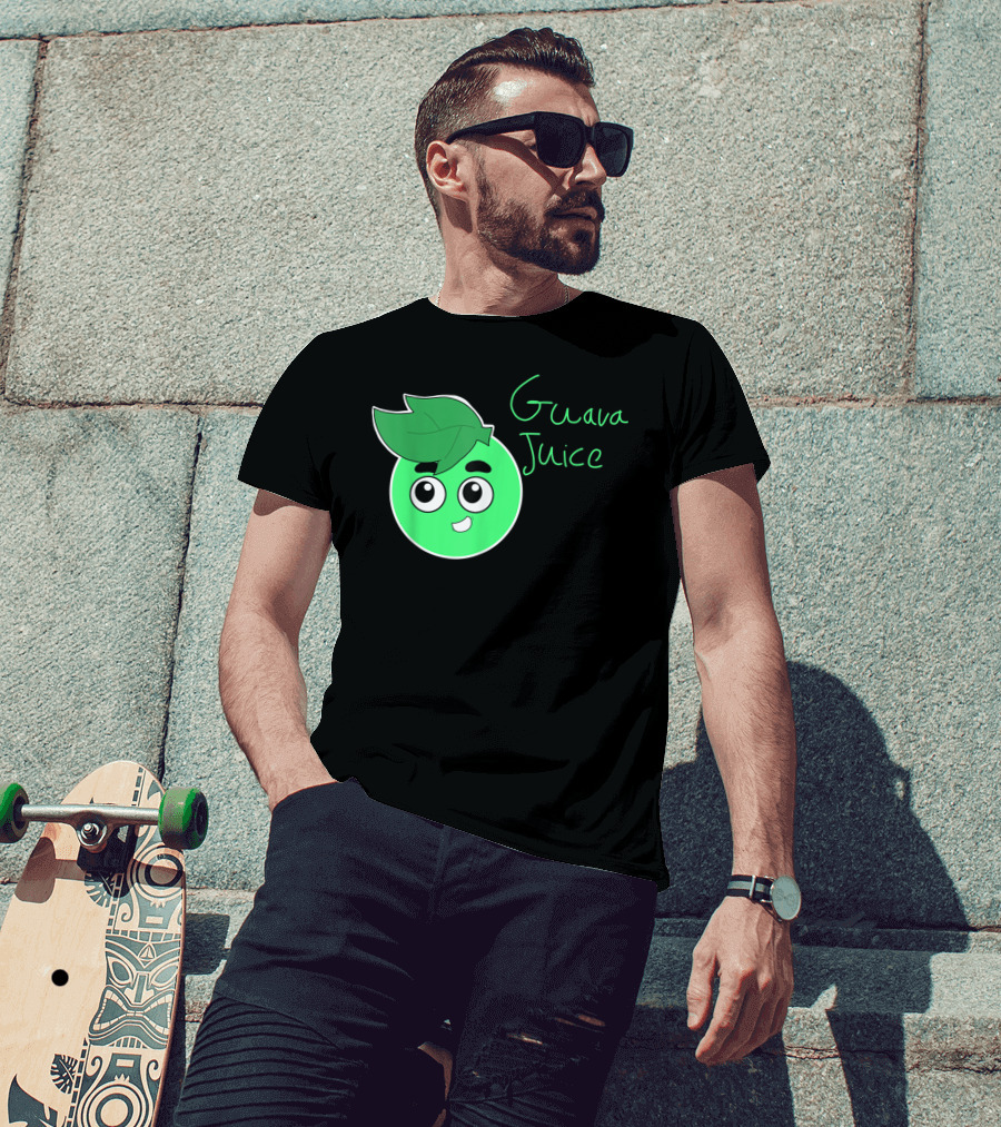 Guava Juice Green Cute Cartoon Face Youth T-Shirt