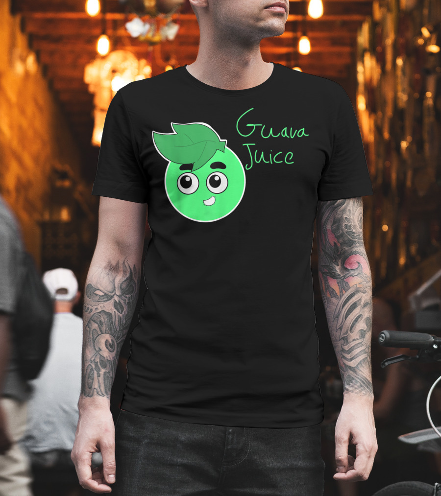Guava Juice Green Cute Cartoon Face Youth T-Shirt