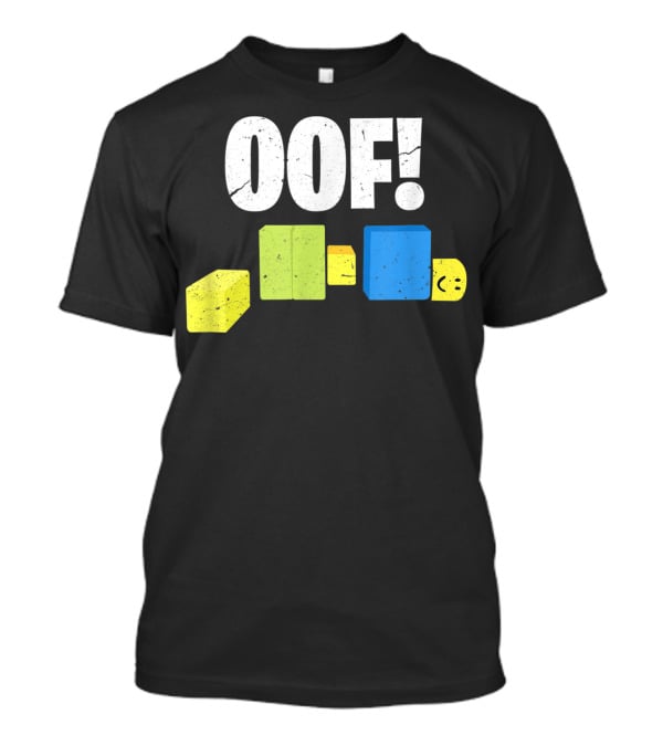 Oof Blox Noob Funny Gamer Blocks Oof Face T-Shirt