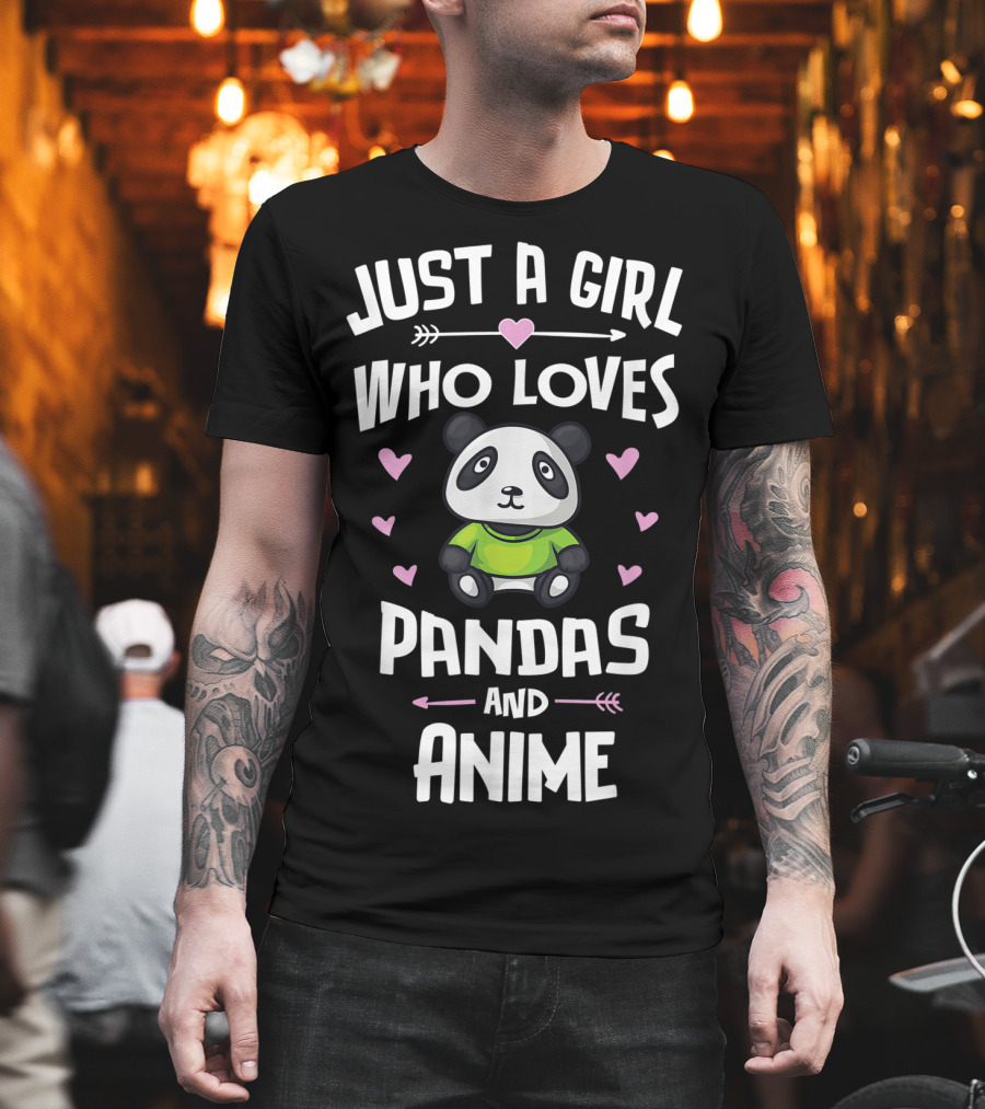 Just A Girl Who Loves Pandas And Anime T-Shirt