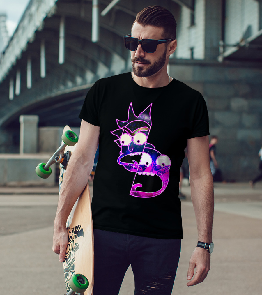 Trippy Galactic Rick And Morty Space Fusion T-Shirt