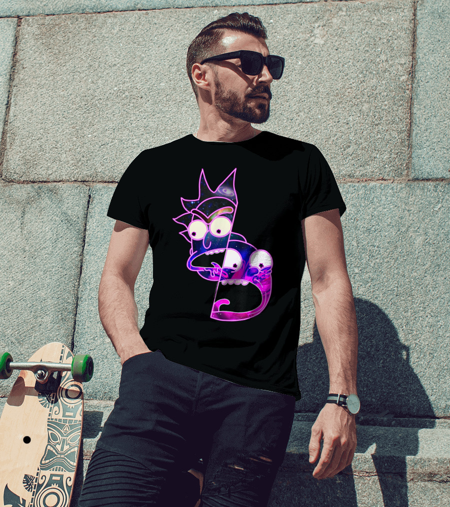 Trippy Galactic Rick And Morty Space Fusion T-Shirt
