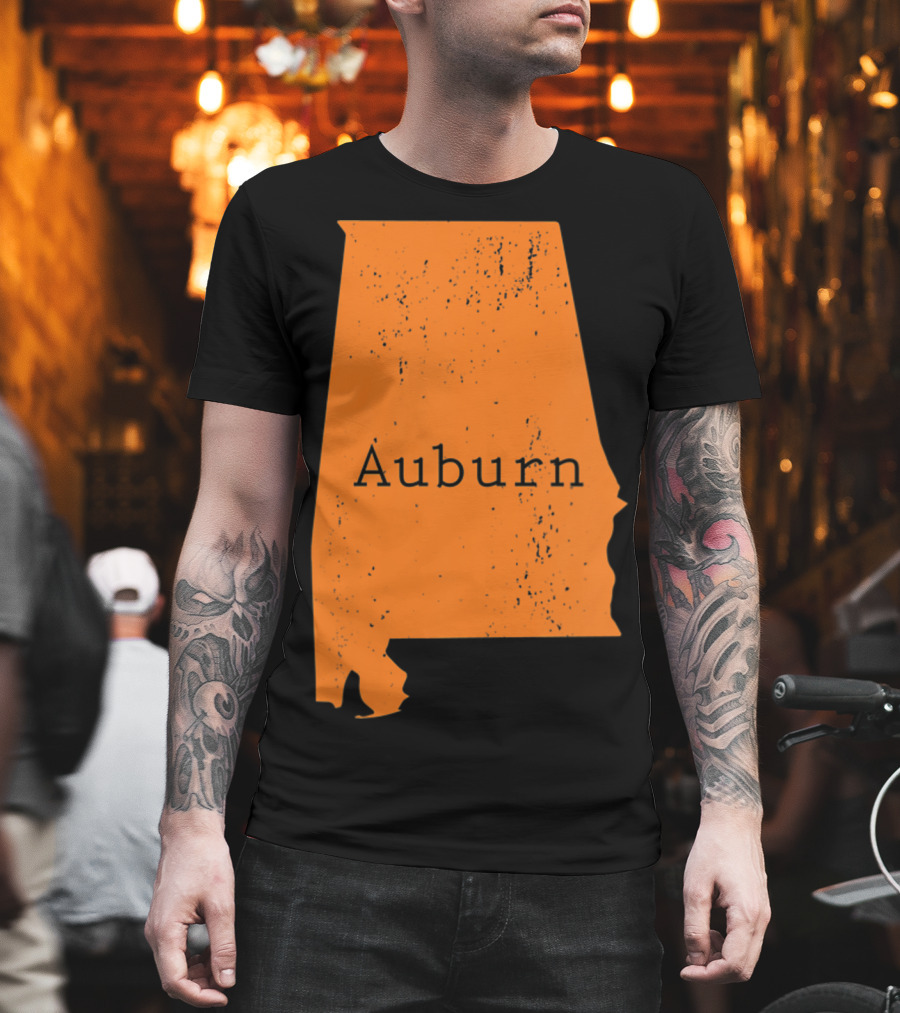 Auburn Alabama Vintage Map T-Shirt