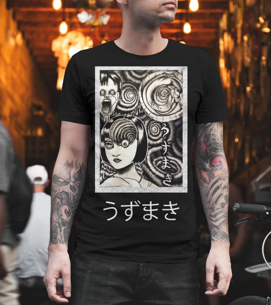 Uzumaki Japanese Horror Manga Art  Spirals T-Shirt