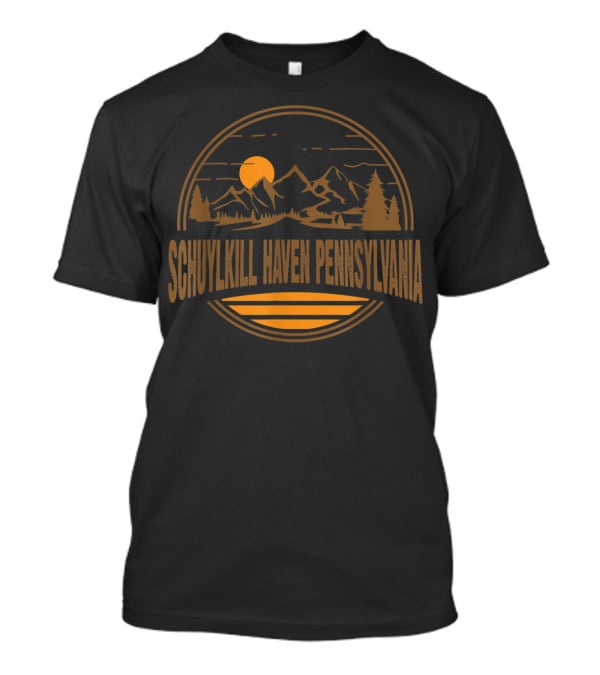 Schuylkill Haven Pennsylvania Vintage Mountain Sunset Scene T-Shirt