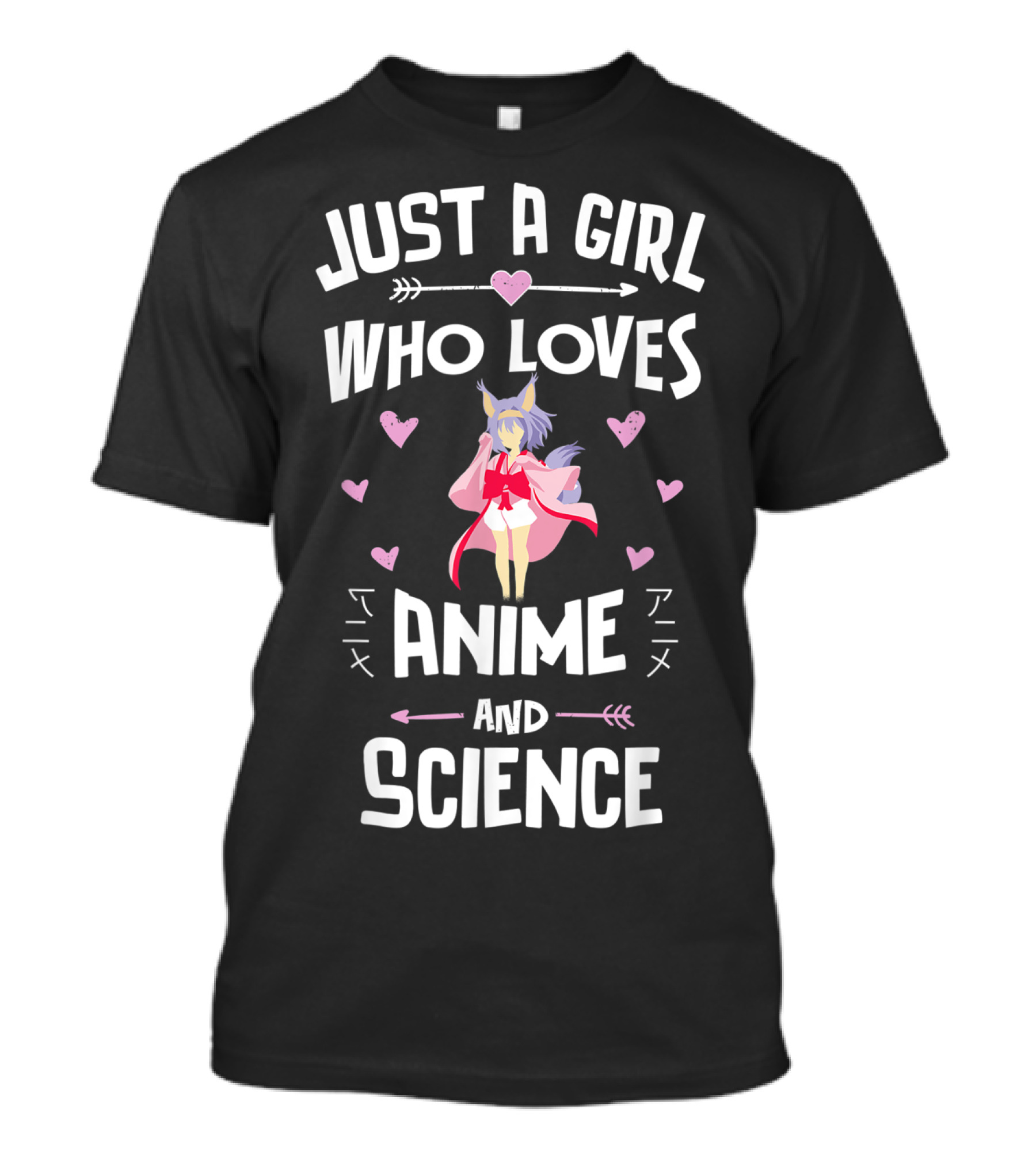 Just A Girl Who Loves Anime And Science T-Shirt