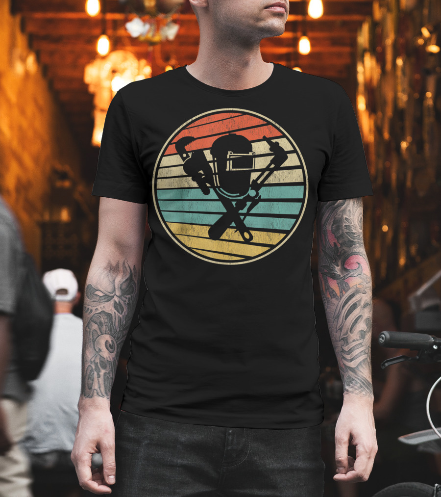 Cool Vintage Welding Helmet Wrench Torch Retro 70S 80S T-Shirt