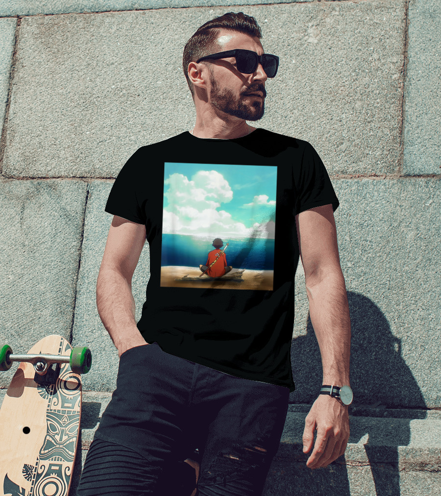 Samurai Champloo Reflective Ocean Scene T-Shirt