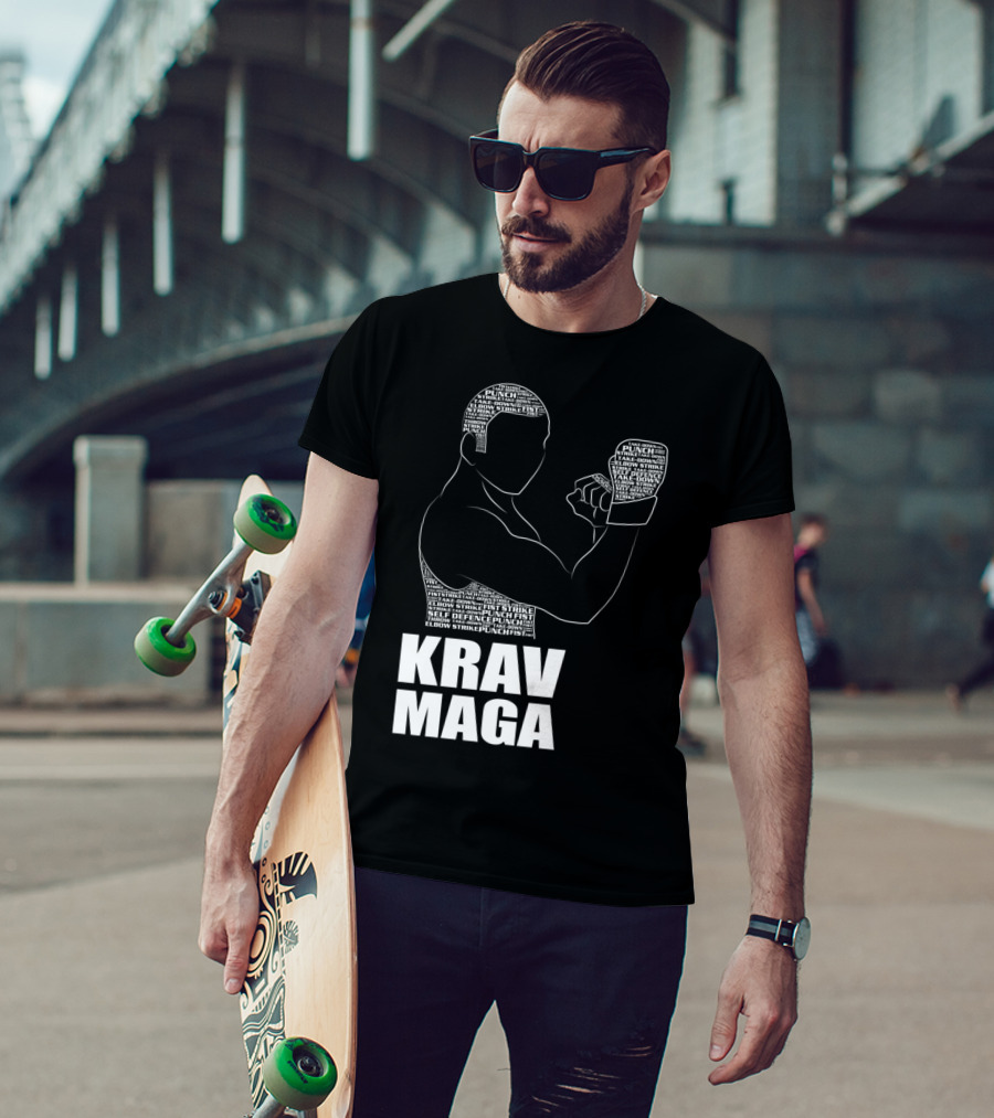 Krav Maga Men Self Defense Instructor Punch Strike Technique T-Shirt