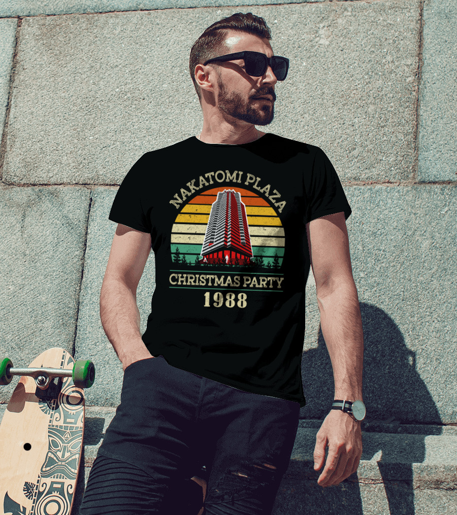 Nakatomi Plaza Christmas Party 1988 Retro Men Boy Pop Culture T-Shirt