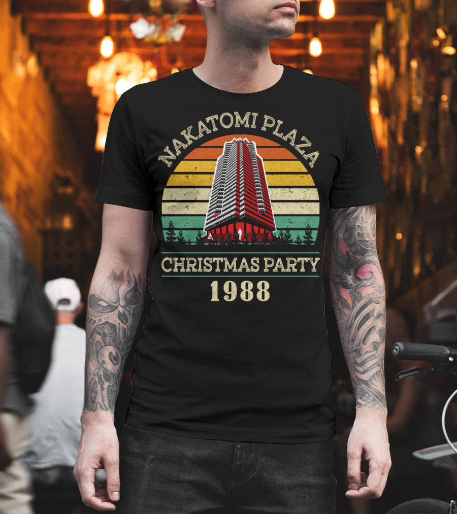 Nakatomi Plaza Christmas Party 1988 Retro Men Boy Pop Culture T-Shirt