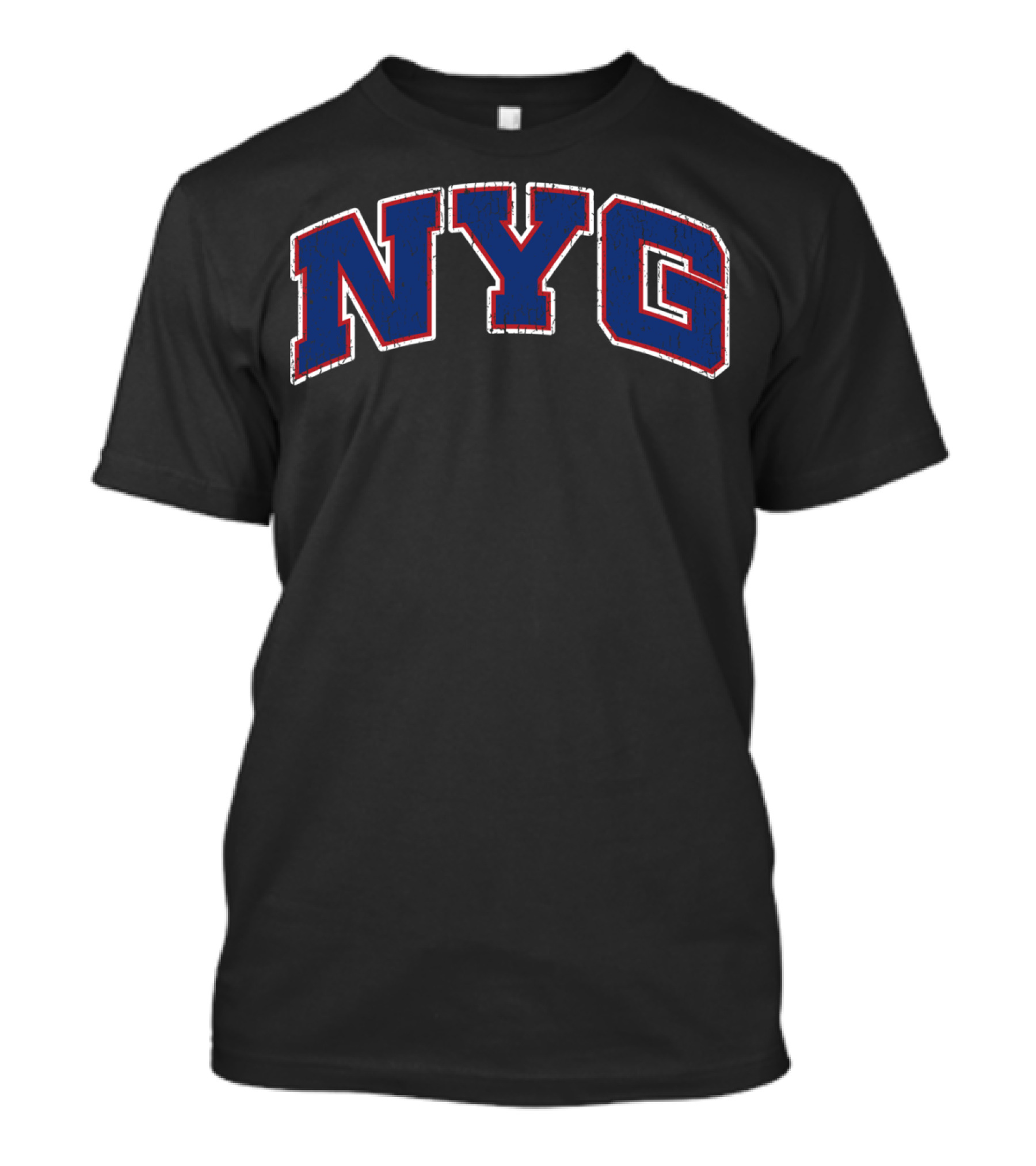 NYG Vintage New York Football Classic Blue And Red T-Shirt