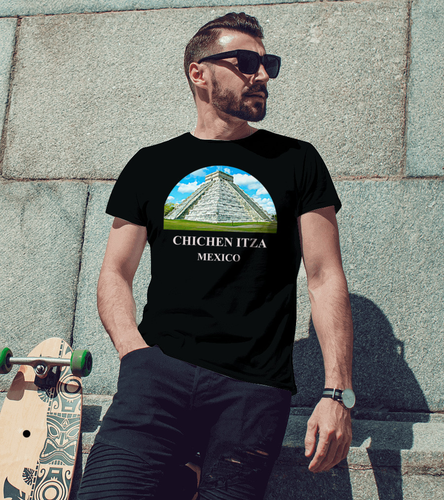 Chichen Itza Pyramid Mexico Iconic Kukulkan Structure T-Shirt