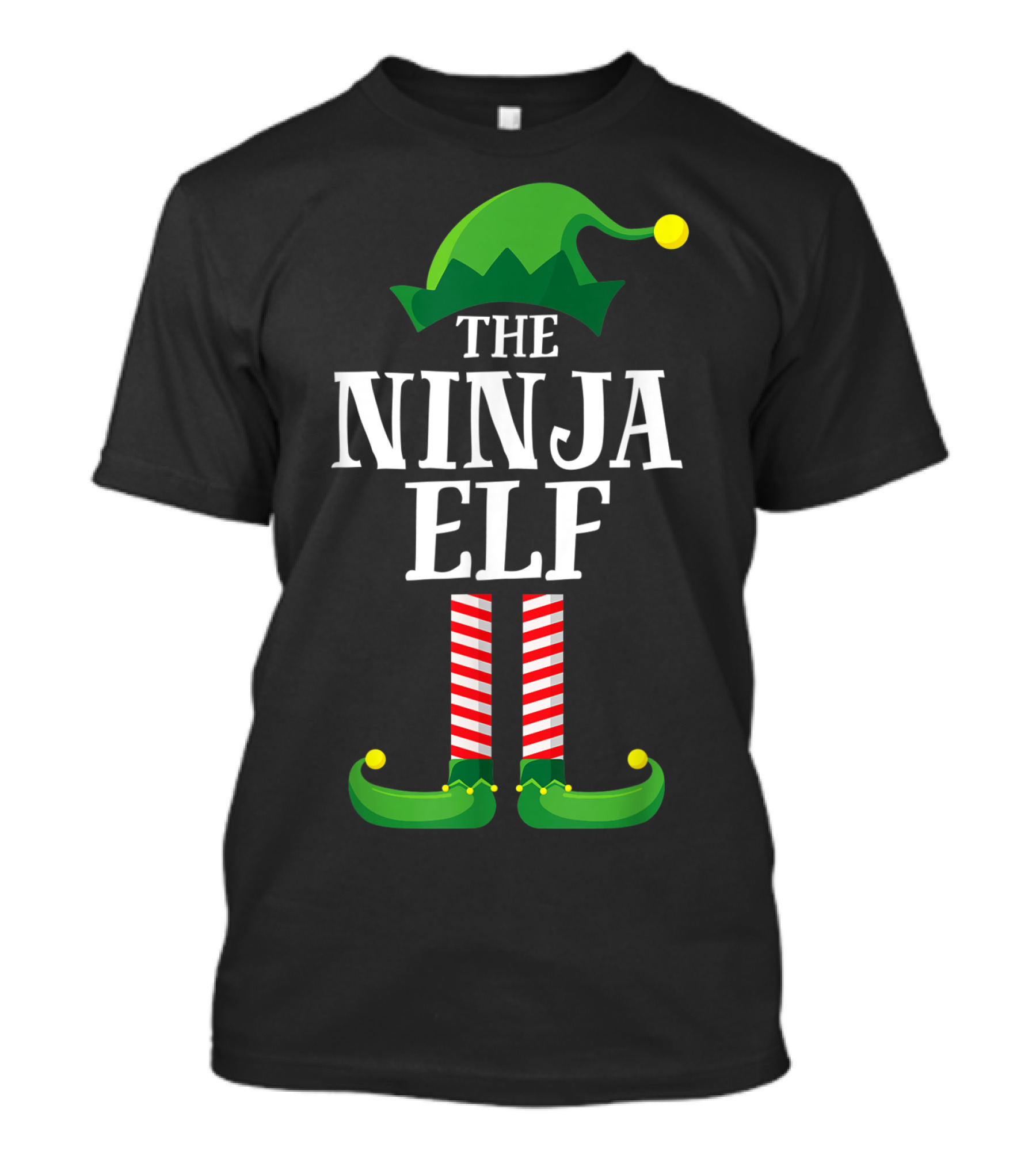 The Ninja Elf Matching Family Group Christmas Humor T-Shirt