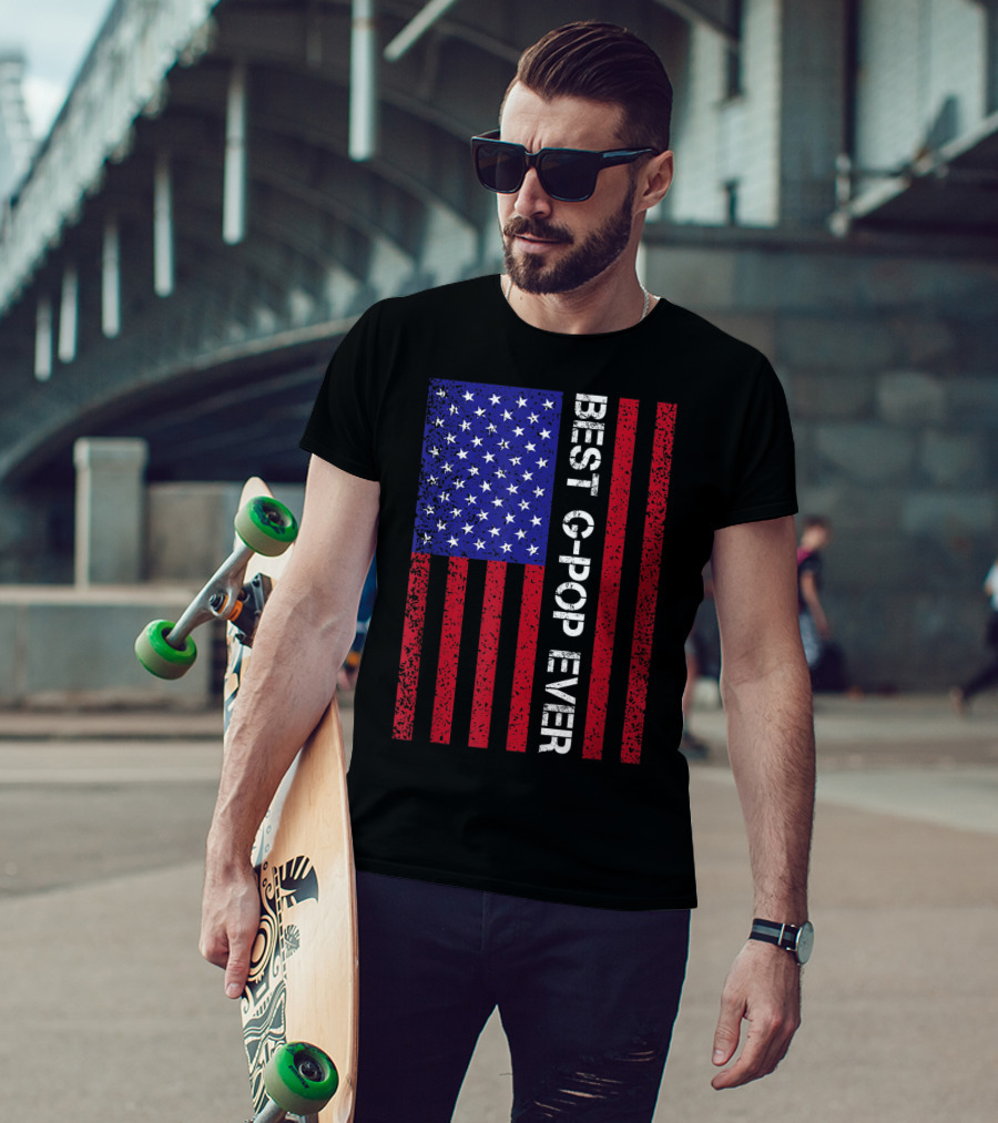 Best G-Pop Ever American Flag Father's Day T-Shirt