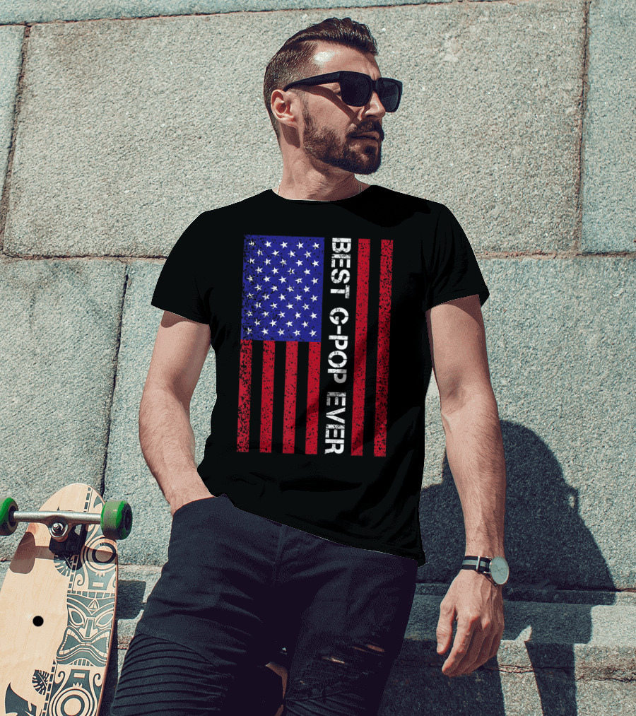 Best G-Pop Ever American Flag Father's Day T-Shirt