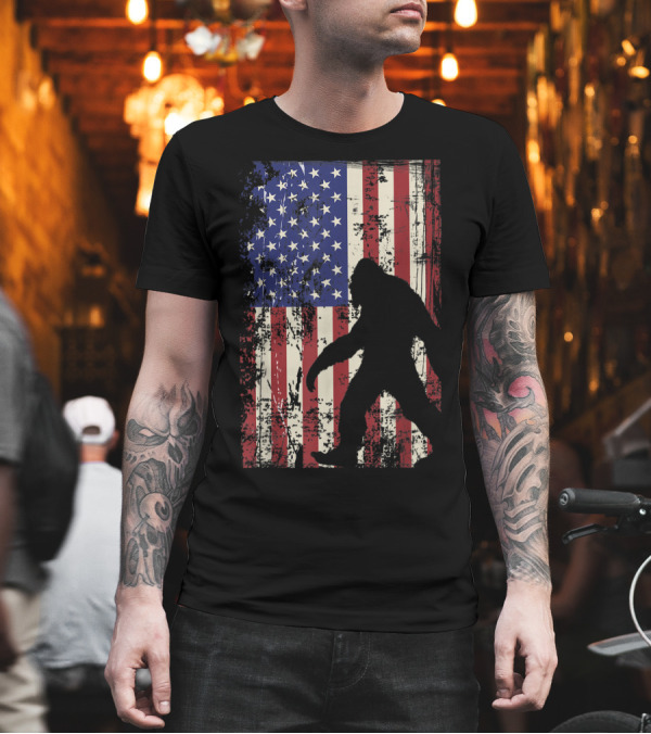 Bigfoot American Flag 4th Of July Patriot T-Shirt Bigfoot American Flag 4th Of July Patriot T-Shirt