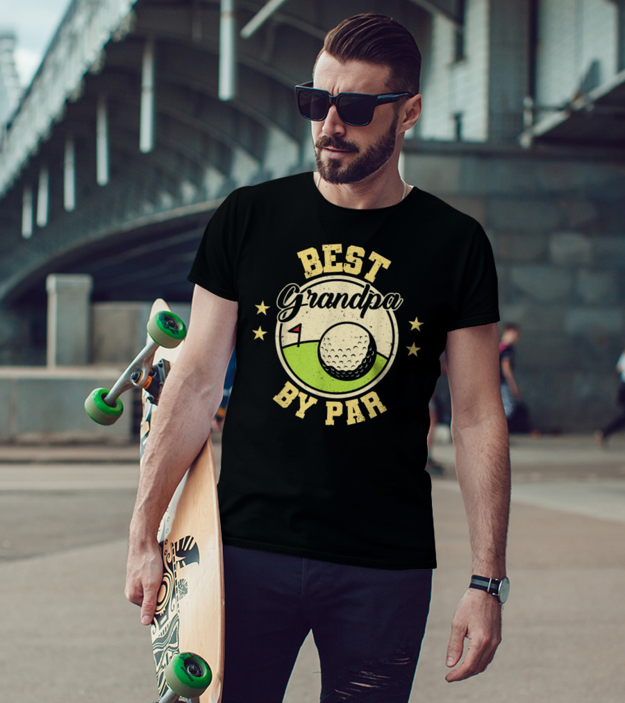 Best Grandpa By Par Funny Father's Day Golf Lovers T-Shirt