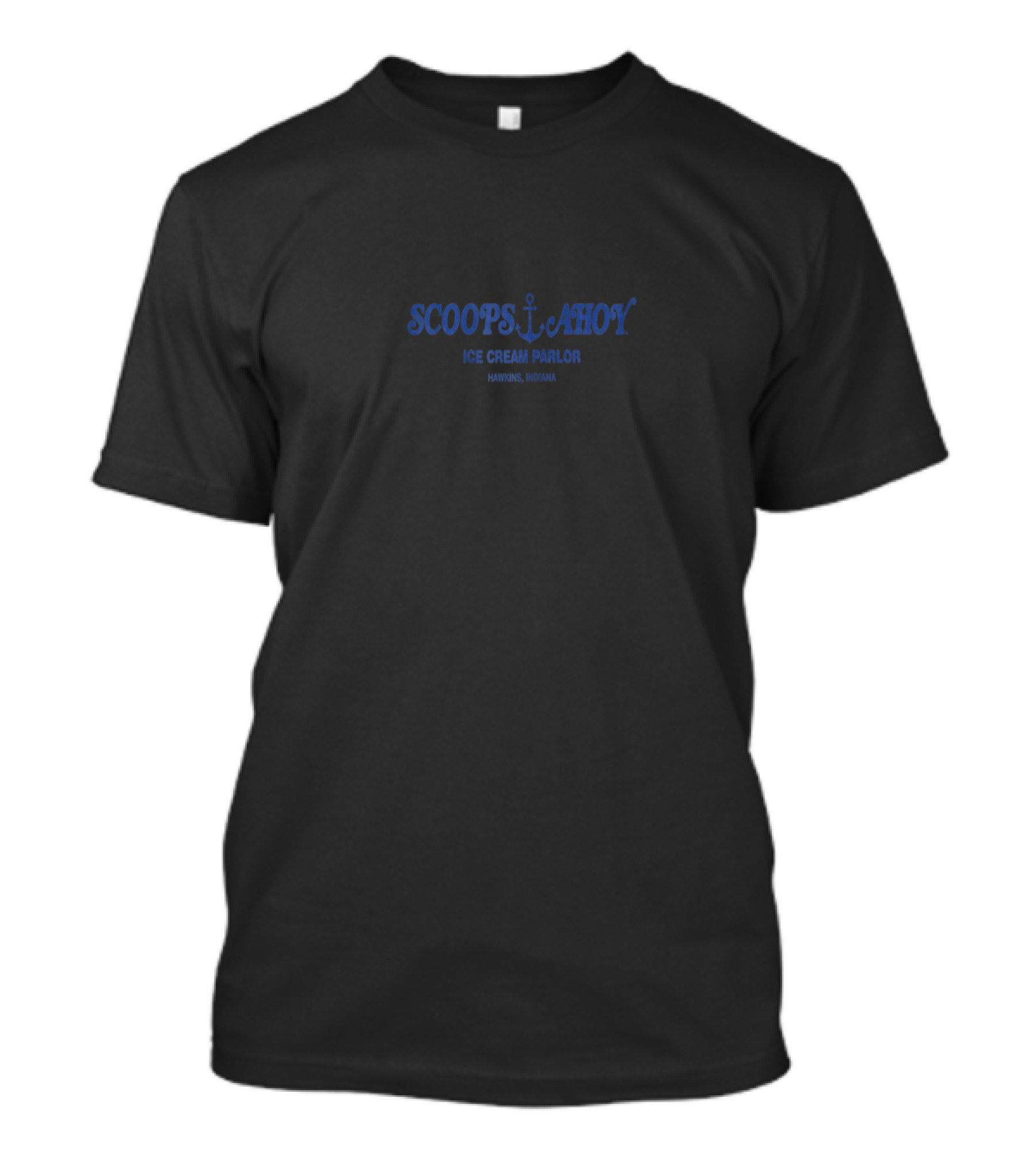 Scoops Ahoy Ice Cream Parlor Hawkins Indiana Vintage Kryptic Society T-Shirt