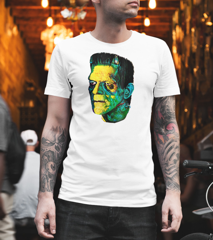 Karloff Frankenstein Monster Horror Movie Fan Iconic Colorful T-Shirt