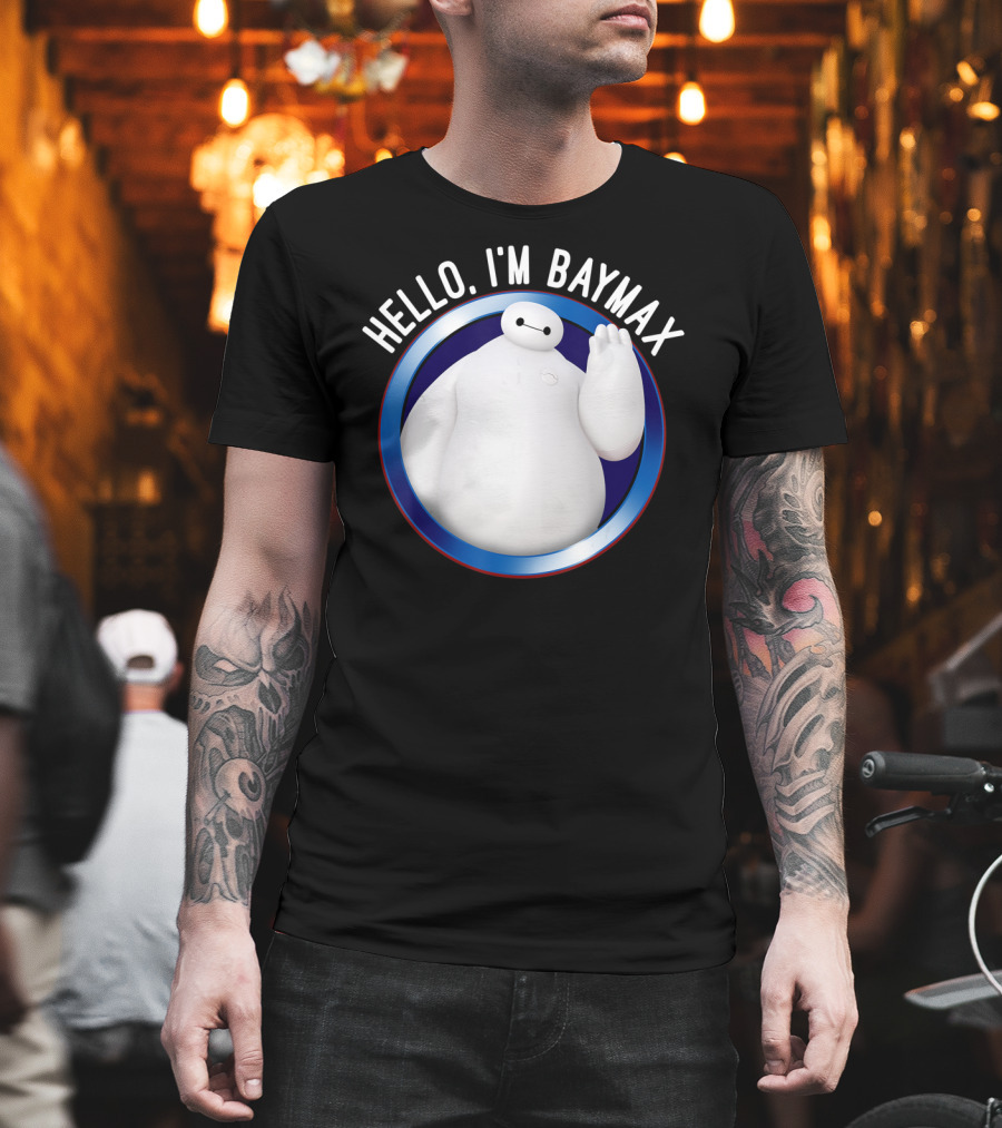 Hello I'm Baymax Disney Big Hero 6 Wave Circle T-Shirt