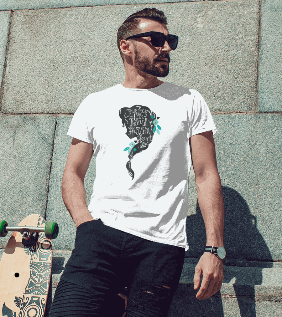 Disney Frozen Elsa True Love Can Thaw A Frozen Heart Profile T-Shirt