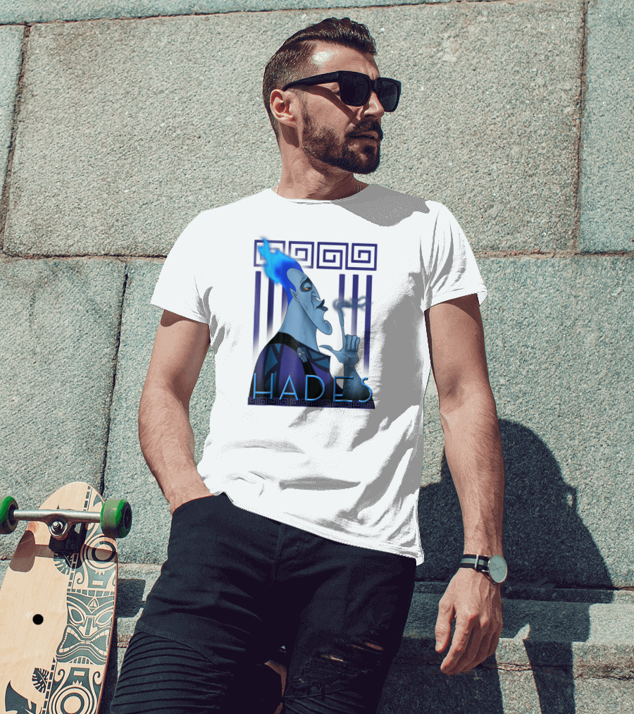Disney Hercules Hades Geometric Greek T-Shirt