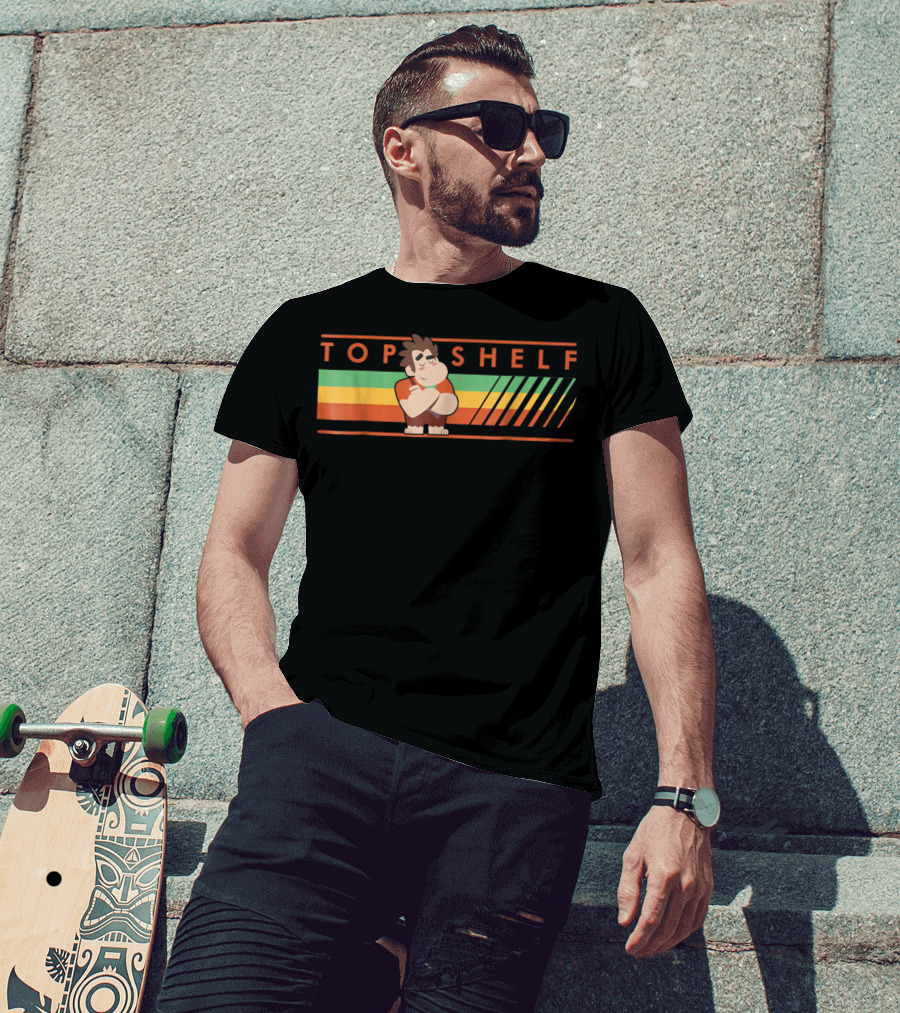 Disney Wreck It Ralph 2 Top Shelf Retro Stripes T-Shirt