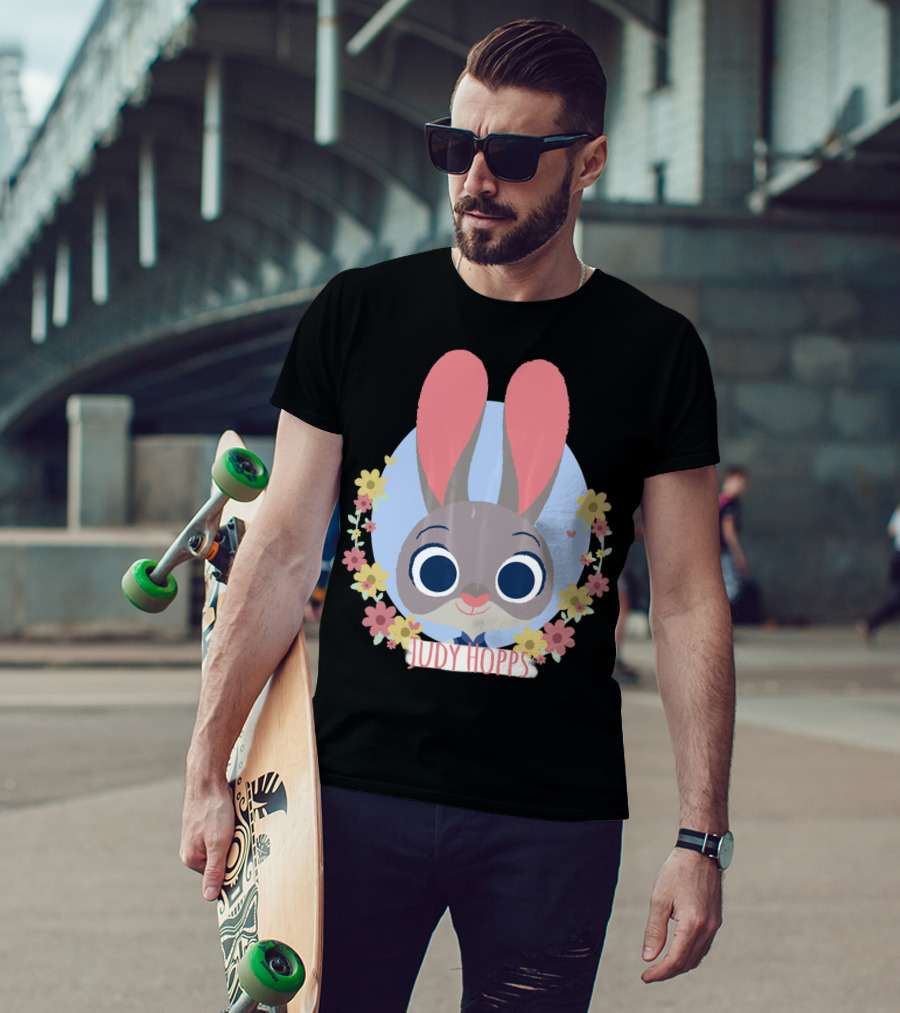 Zootopia Judy Hopps Floral Spring Wreath Disney T-Shirt