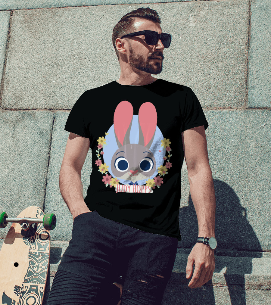 Zootopia Judy Hopps Floral Spring Wreath Disney T-Shirt