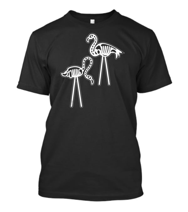 Flamingo Skeleton Funny Halloween Luau Party T-Shirt