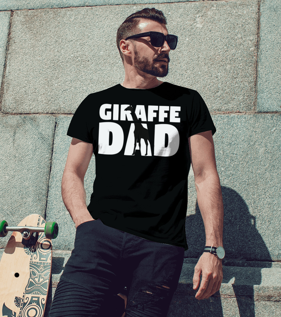 Giraffe Dad Giraffe Zoo Animal Lover T-Shirt