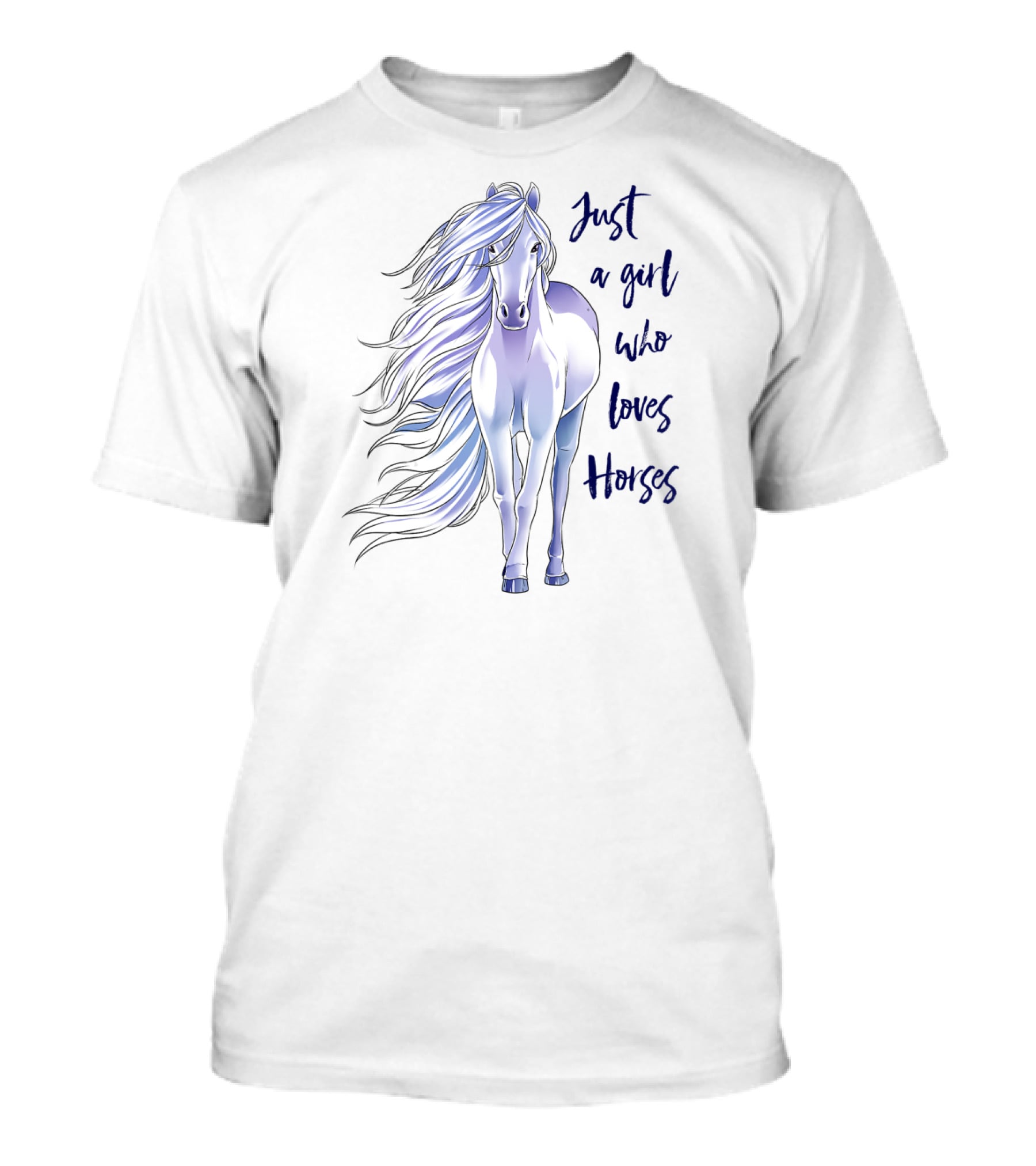 Just A Girl Who Loves Horses Horse Women Riding T-Shirt