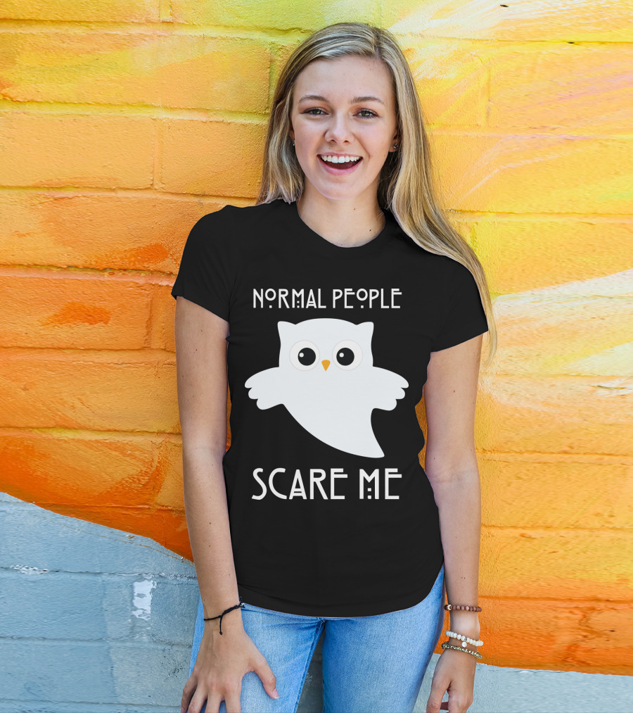 Normal People Scare Me Owl T-Shirt