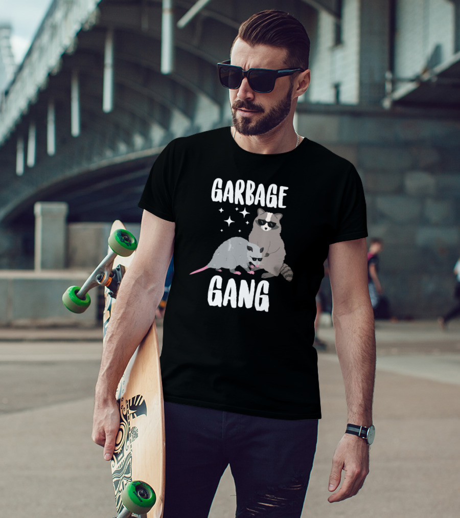Garbage Gang Opossum And Raccoon Funny Animals T-Shirt