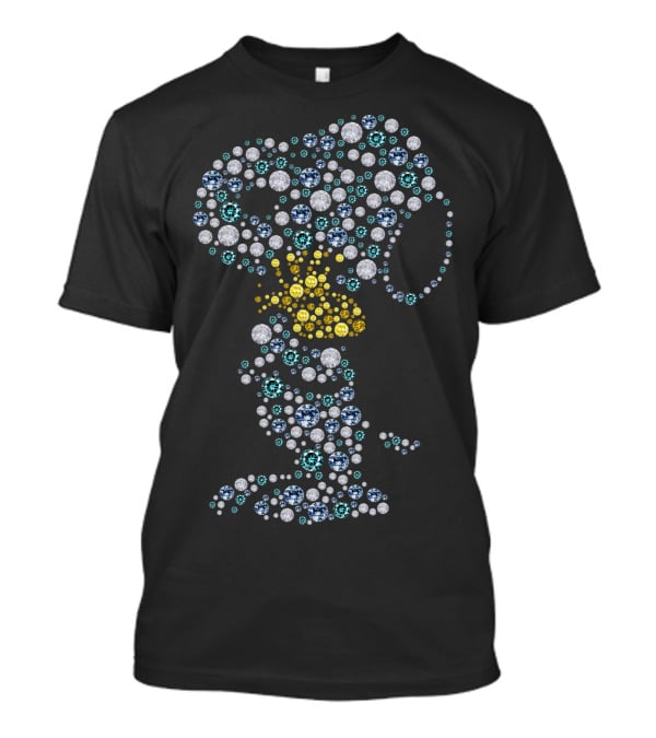 Bubble Dog Snoopy Peanuts Movie Crystal T-Shirt