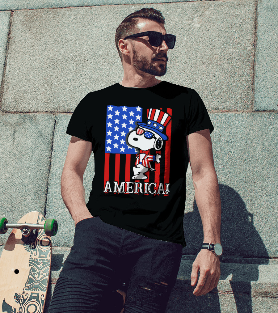 Peanuts Snoopy America Patriotic The Peanuts Movie T-Shirt