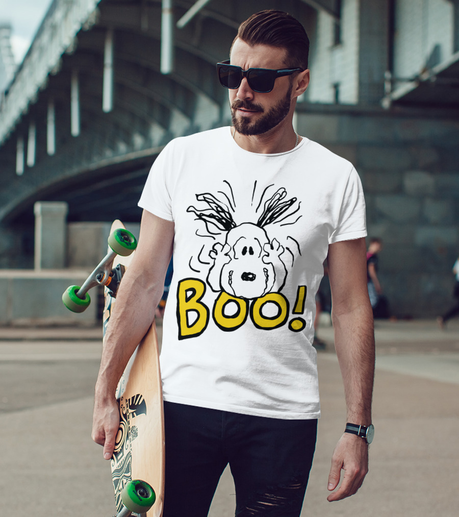 BOO Halloween Snoopy The Peanuts Movie T-Shirt