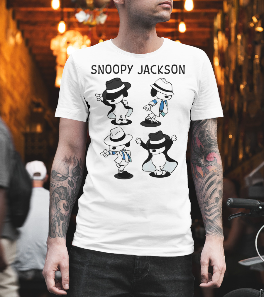 Snoopy Jackson Dancing Moves Peanuts Movie T-Shirt