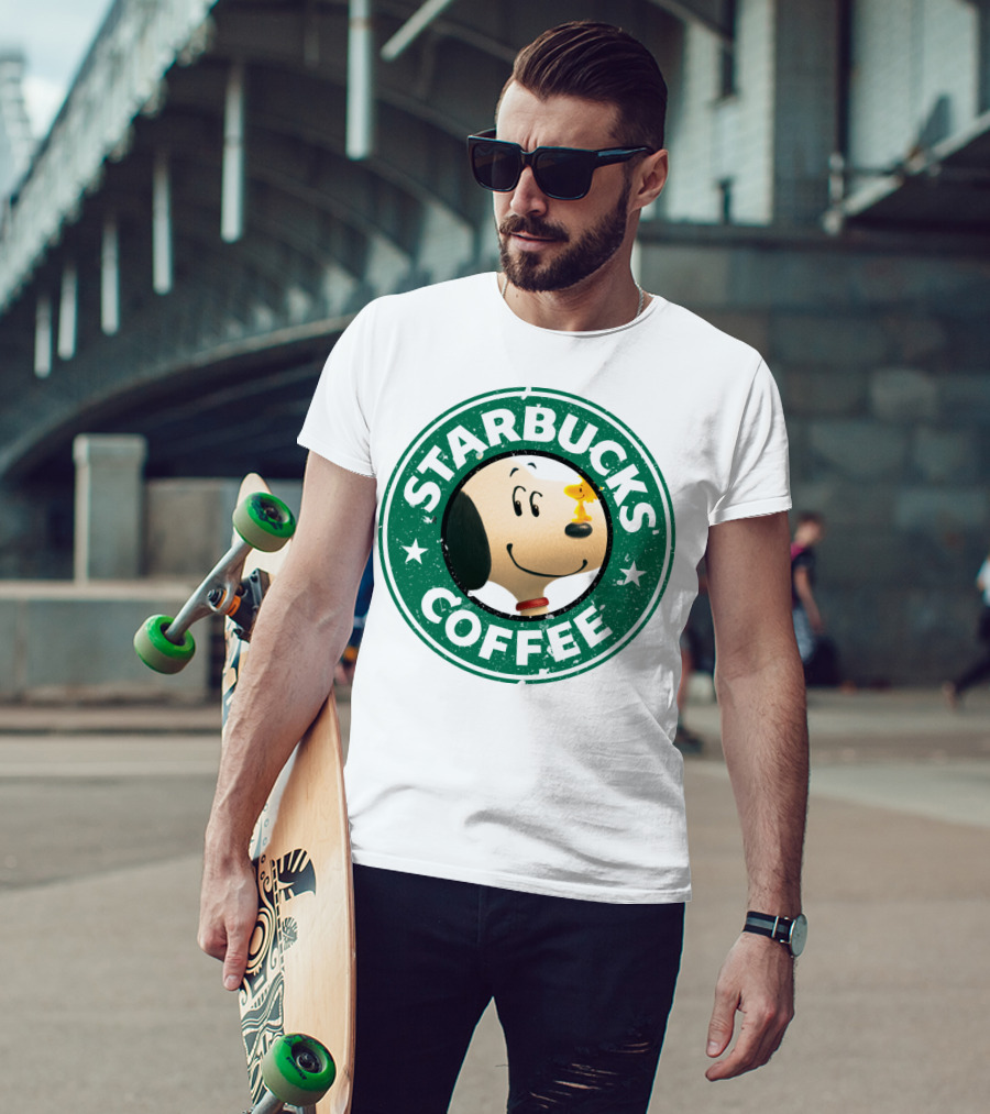 Starbucks Coffee Snoopy The Peanuts Movie Woodstock T-Shirt